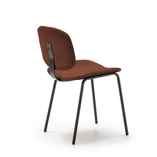 Corduroy and metal cauldron chair, 44 x 51 x 79 cm | Arus