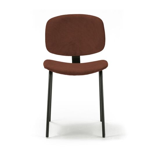 Corduroy and metal cauldron chair, 44 x 51 x 79 cm | Arus