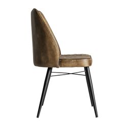 Camel leather chair, 48 x 48 x 82 cm | Brouse