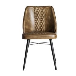 Camel leather chair, 48 x 48 x 82 cm | Brouse
