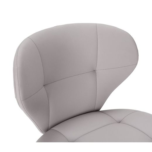 Faux leather chair in beige, 50 x 57.5 x 83 cm | Maura