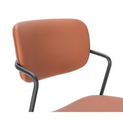 Faux leather chair in tile, 49 x 55 x 79 cm | Mayka