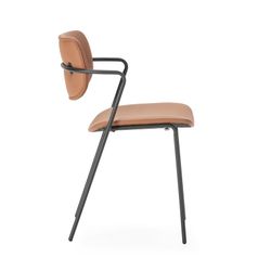 Faux leather chair in tile, 49 x 55 x 79 cm | Mayka