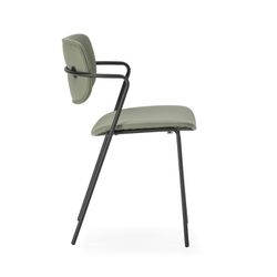 Faux leather chair in green, 49 x 55 x 79 cm | Mayka