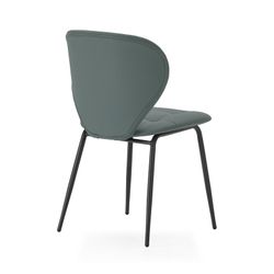 Faux leather chair in green, 50 x 57.5 x 83 cm | Maura