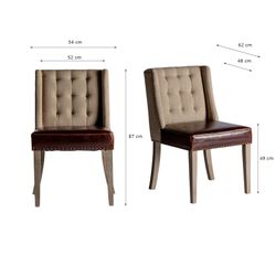 Brown Tunja Pine Chair, 54x62x87cm