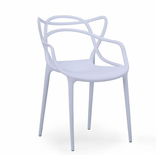 Witte polypropyleen stoel, 55 x 55 x 83 cm | Vlinder