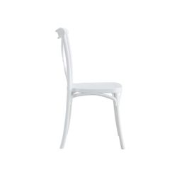 Chaise en polypropylène blanc, 46 x 54 x 88 cm | Crossback