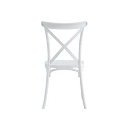Chaise en polypropylène blanc, 46 x 54 x 88 cm | Crossback