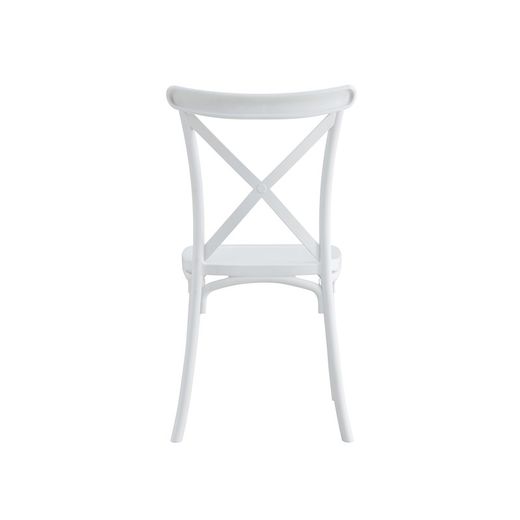 Chaise en polypropylène blanc, 46 x 54 x 88 cm | Crossback