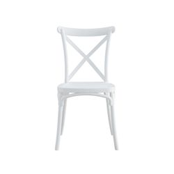 Chaise en polypropylène blanc, 46 x 54 x 88 cm | Crossback