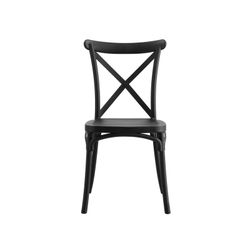 Chaise en polypropylène noir, 46 x 54 x 88 cm | Crossback