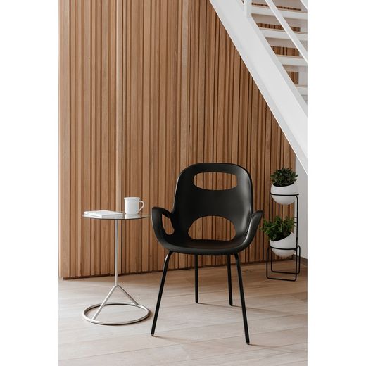 Chaise en polypropylène noir, 61 x 62 x 86 cm | oh