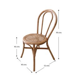 Rattanstuhl natur, 42 x 52 x 90 cm | Parma