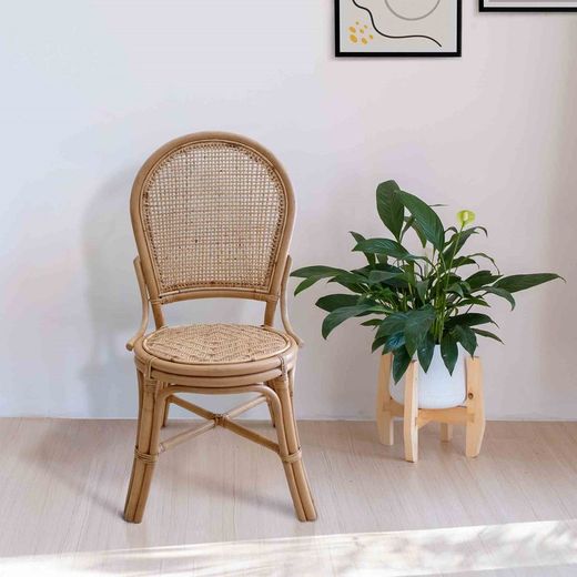 Cadeira de vime natural, 46 x 50 x 97 cm | parma
