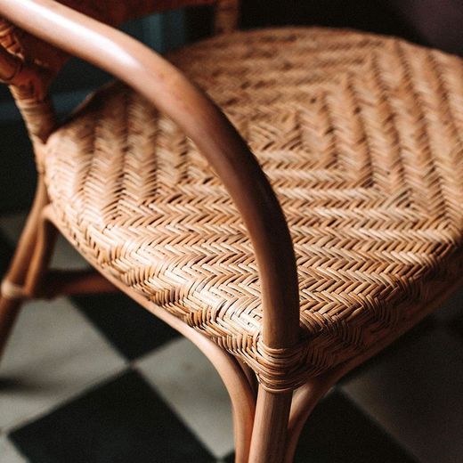 Rotan stoel naturel, 59 x 66 x 80 cm | Devon