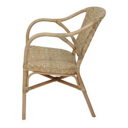 Rotan stoel naturel, 59 x 66 x 80 cm | Devon