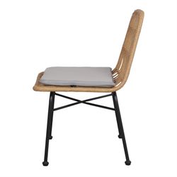 Sedia in rattan sintetico naturale, 49 x 62 x 83,5 cm | ottonato