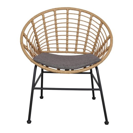 Synthetic rattan chair in natural, 77 x 64 x 87 cm | Graham