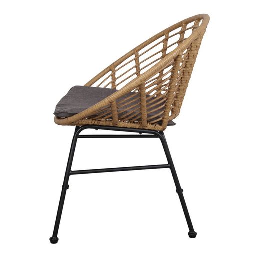 Synthetic rattan chair in natural, 77 x 64 x 87 cm | Graham