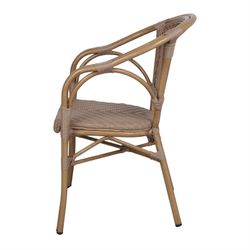 Chaise en rotin synthétique naturel et beige, 58 x 57 x 88 cm | prismatique