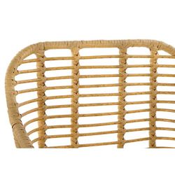 Syntetisk rotting och metall Beige/Svart stol, 57x62x81cm