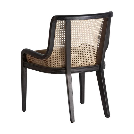 Black Velburg Rattan Chair, 54x60x77cm
