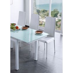Dining set, 1 extendable table and 4 chairs | Milan - Laia