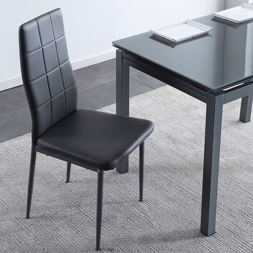 Dining set, 1 round table and 4 chairs | Gina-Laia