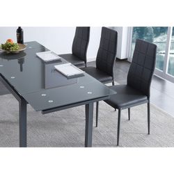 Dining set, 1 round table and 4 chairs | Gina-Laia
