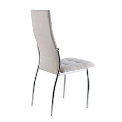 Beige/silver fabric chair, 44 x 57 x 100 cm | Diana