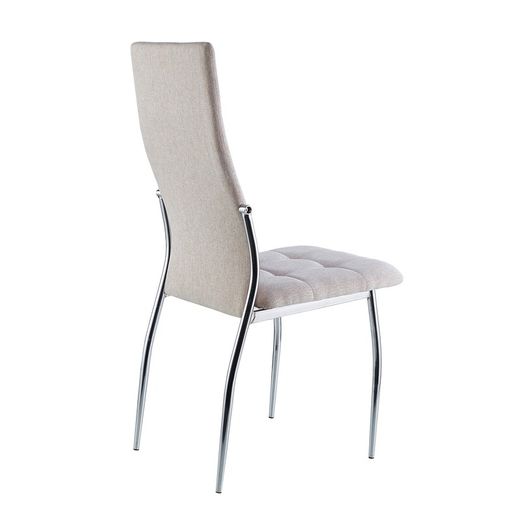 Beige/silver fabric chair, 44 x 57 x 100 cm | Diana