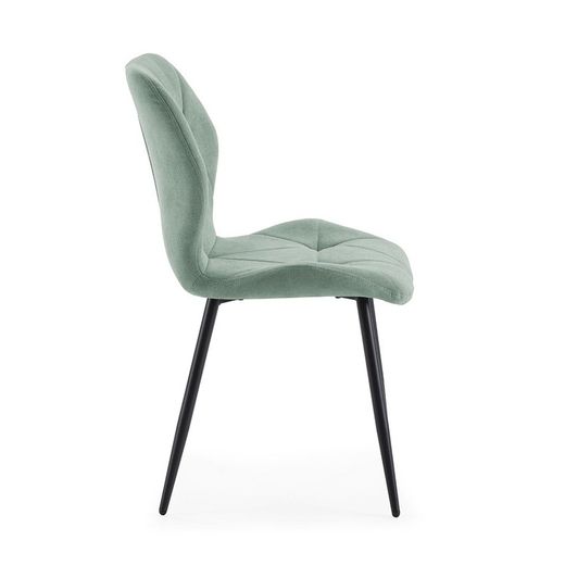 Aquamarine fabric chair, 47.5 x 57.5 x 85 cm | Luna
