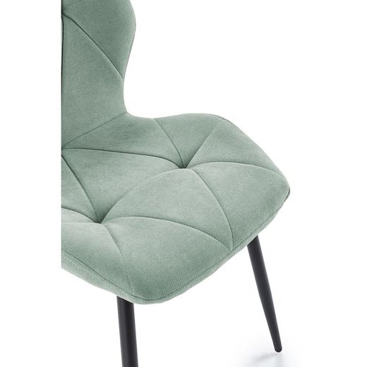 Aquamarine fabric chair, 47.5 x 57.5 x 85 cm | Luna