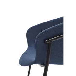 Dunkelblauer Stoffstuhl, 59 x 66,5 x 79 cm | Umarmung