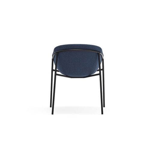 Dunkelblauer Stoffstuhl, 59 x 66,5 x 79 cm | Umarmung