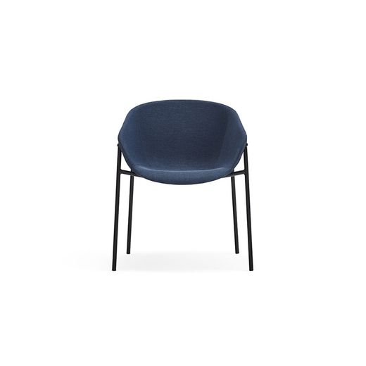 Dunkelblauer Stoffstuhl, 59 x 66,5 x 79 cm | Umarmung