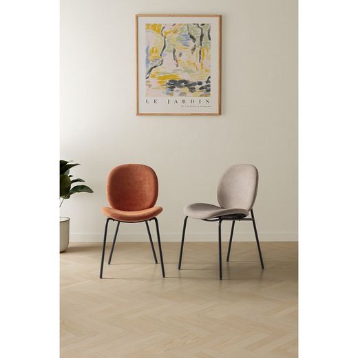 Beige fabric chair, 45 x 57.5 x 81.5 cm | Cori