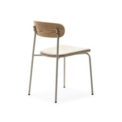 Beige stoffen stoel, 46 x 51 x 77 cm | Adriana