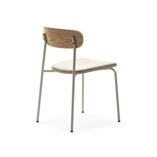 Beige stoffen stoel, 46 x 51 x 77 cm | Adriana