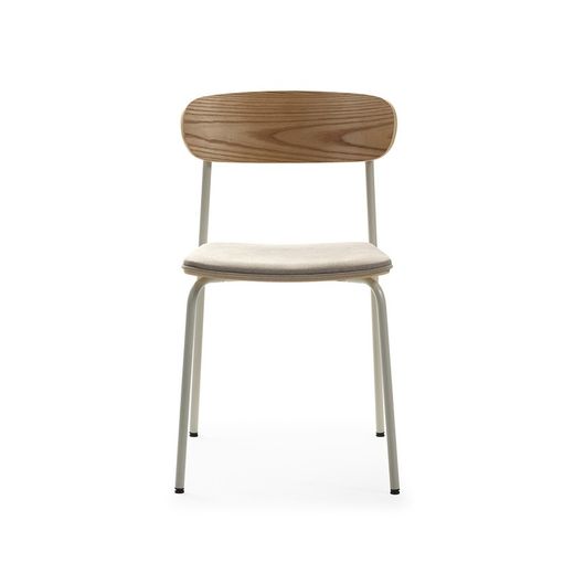 Beige stoffen stoel, 46 x 51 x 77 cm | Adriana