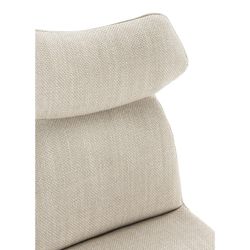 Beige fabric chair, 47 x 64.5 x 91.5 cm | Dara