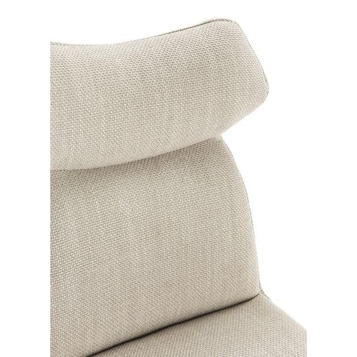 Beige fabric chair, 47 x 64.5 x 91.5 cm | Dara
