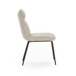 Beige fabric chair, 47 x 64.5 x 91.5 cm | Dara