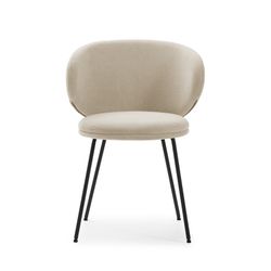Beige fabric chair, 59.5 x 56 x 77.5 cm | Rush