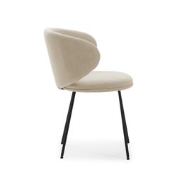 Beige fabric chair, 59.5 x 56 x 77.5 cm | Rush