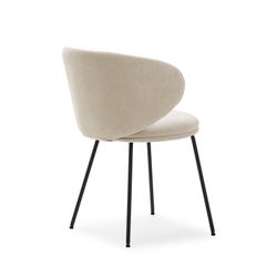 Beige fabric chair, 59.5 x 56 x 77.5 cm | Rush