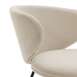 Beige fabric chair, 59.5 x 56 x 77.5 cm | Rush