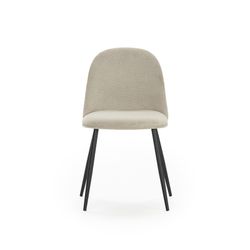 Cadeira de tecido bege e preto, 45 x 52 x 81 cm | Malila
