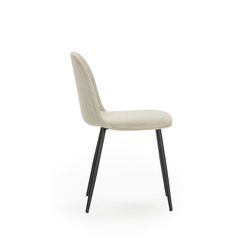 Beige and black fabric chair, 45 x 52 x 81 cm | Malila
